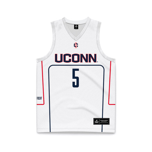 UConn - NCAA Men's Basketball : Tarris Reed Jr - White Basketball Jersey-0