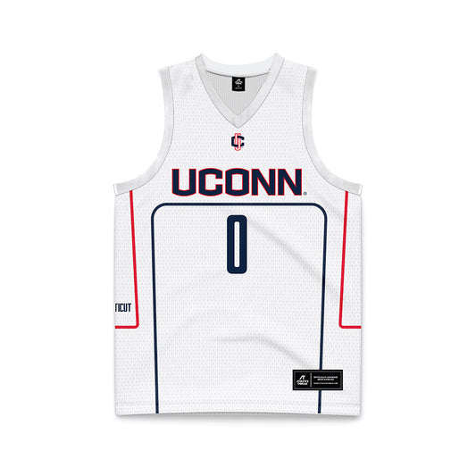 UConn - NCAA Men's Basketball : Malachi Smith - White Basketball Jersey-0