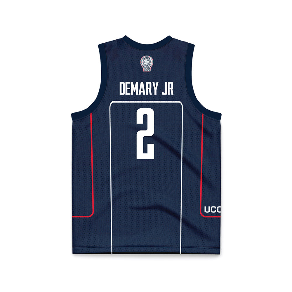UConn - NCAA Men's Basketball : Silas Demary Jr - Navy Basketball Jersey-1