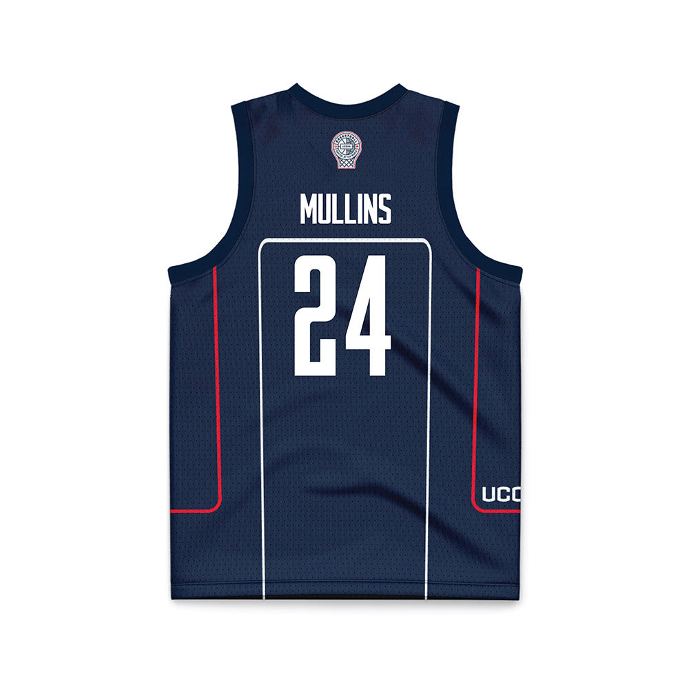 UConn - NCAA Men's Basketball : Braylon Mullins - Navy Basketball Jersey-1