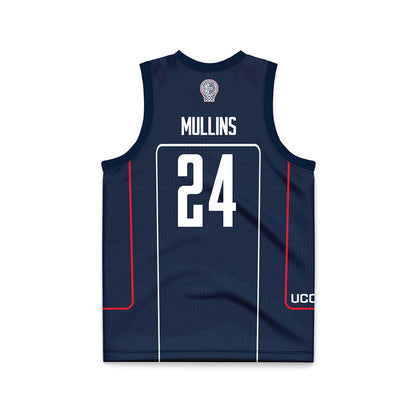 UConn - NCAA Men's Basketball : Braylon Mullins - Navy Basketball Jersey-1