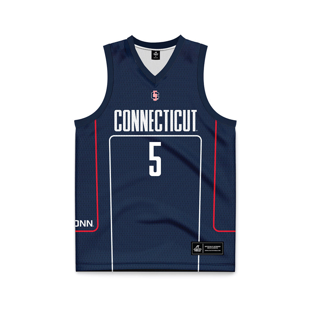 UConn - NCAA Men's Basketball : Tarris Reed Jr - Navy Basketball Jersey-0
