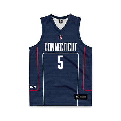 UConn - NCAA Men's Basketball : Tarris Reed Jr - Navy Basketball Jersey-0