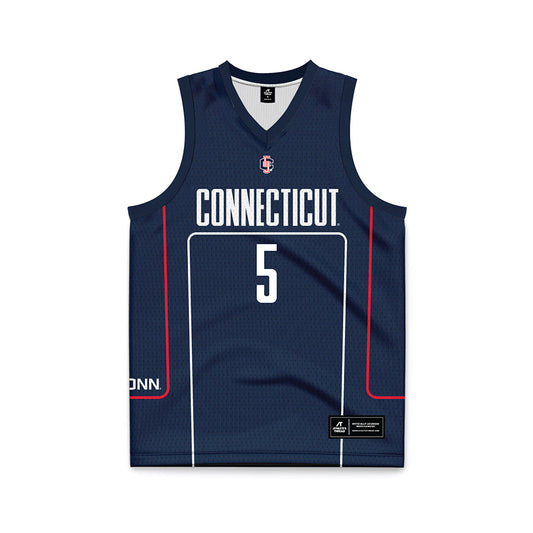 UConn - NCAA Men's Basketball : Tarris Reed Jr - Navy Basketball Jersey-0