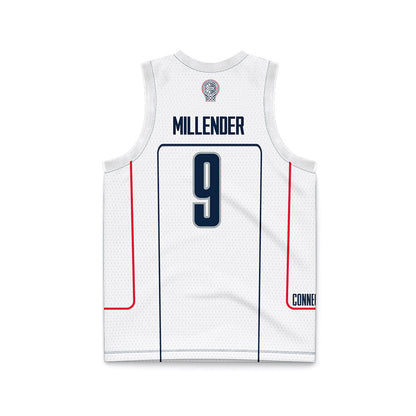 UConn - NCAA Men's Basketball : Alec Millender - Grey Basketball Jersey-1
