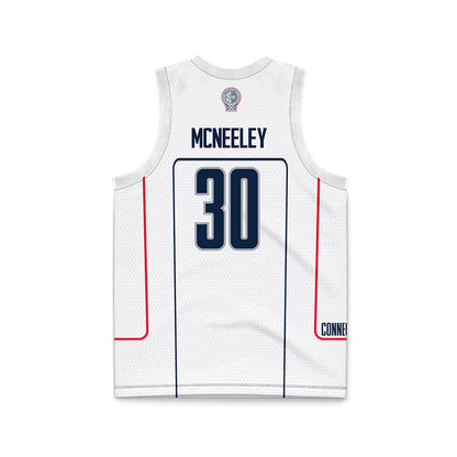 UConn - NCAA Men's Basketball : Liam McNeeley - Grey Basketball Jersey