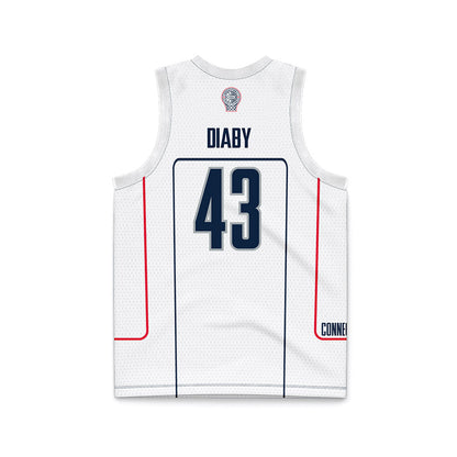 UConn - NCAA Men's Basketball : Souleymane Diaby - Grey Basketball Jersey-1