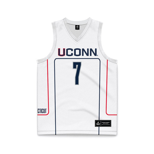 UConn - NCAA Men's Basketball : Jacob Furphy - Grey Basketball Jersey-0