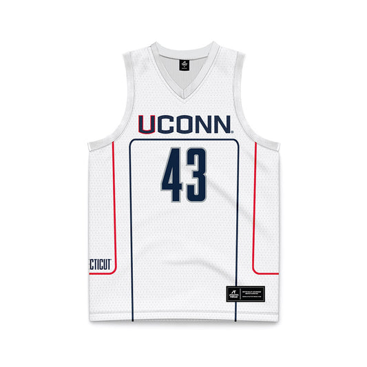 UConn - NCAA Men's Basketball : Souleymane Diaby - Grey Basketball Jersey-0