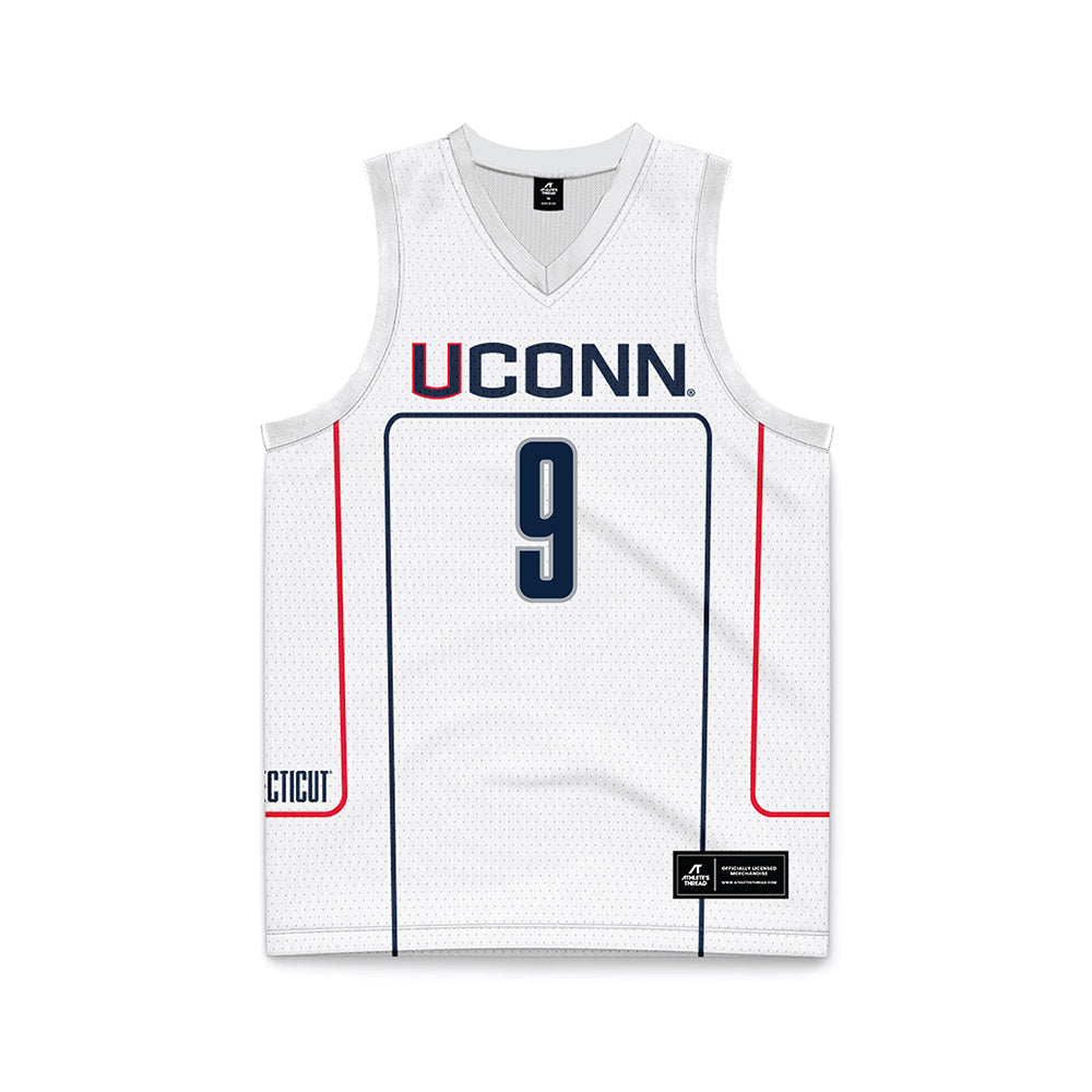 UConn - NCAA Men's Basketball : Alec Millender - Grey Basketball Jersey-0