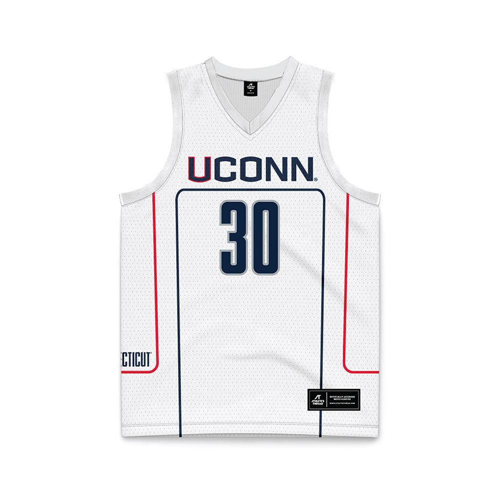 UConn - NCAA Men's Basketball : Liam McNeeley - Grey Basketball Jersey