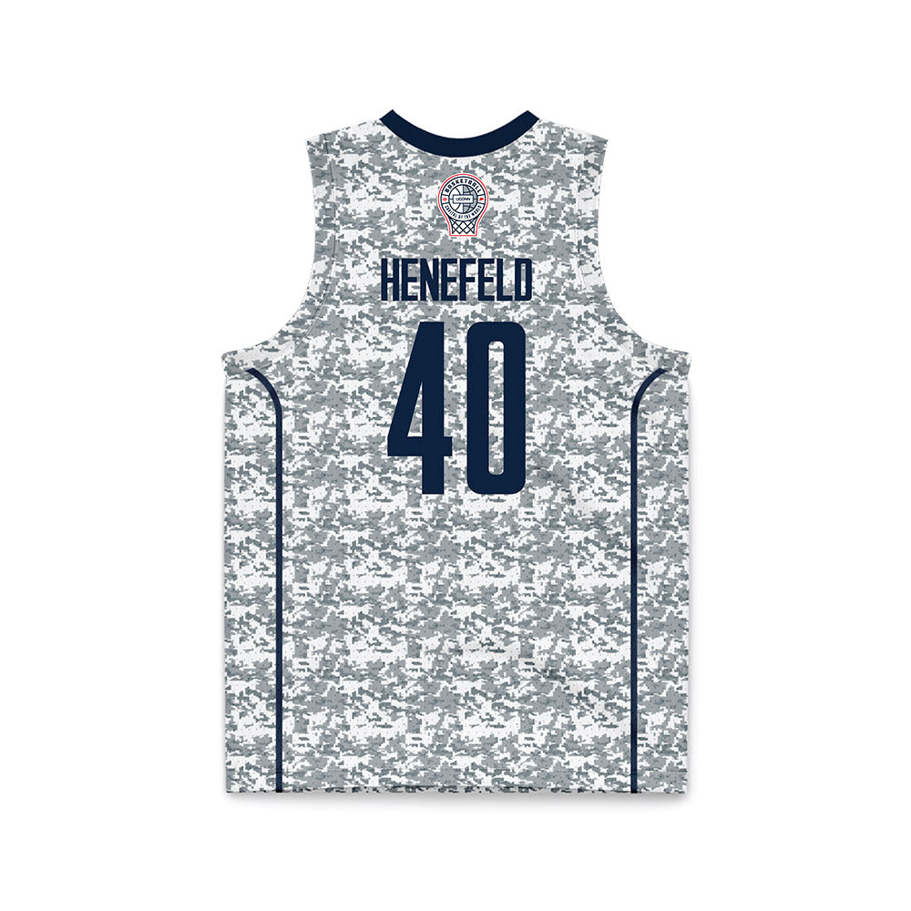 UConn - Mens Basketball Legends : Nadav Henefeld - White Camo Basketball Jersey