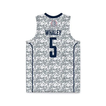 UConn - Mens Basketball Legends : Isaiah Whaley - White Camo Basketball Jersey