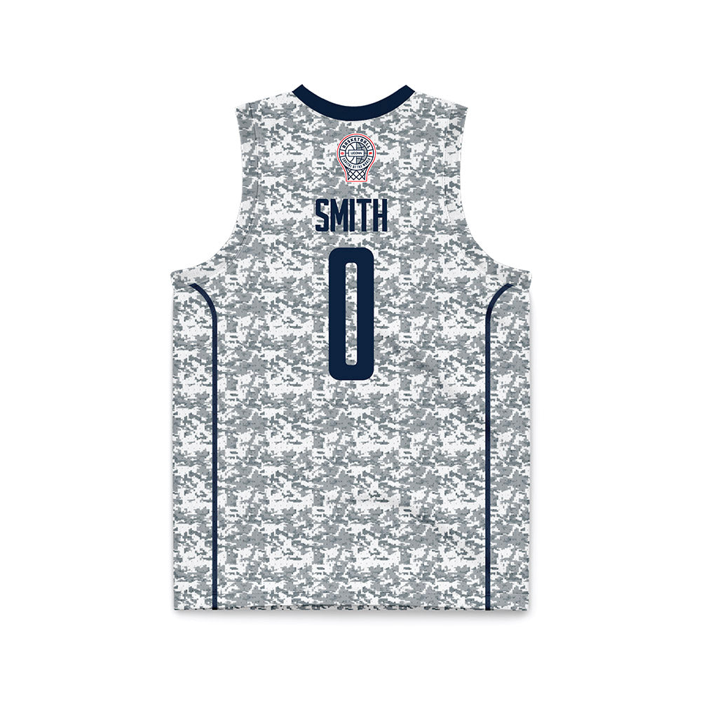 UConn - NCAA Men's Basketball : Malachi Smith - White Camo Basketball Jersey-1
