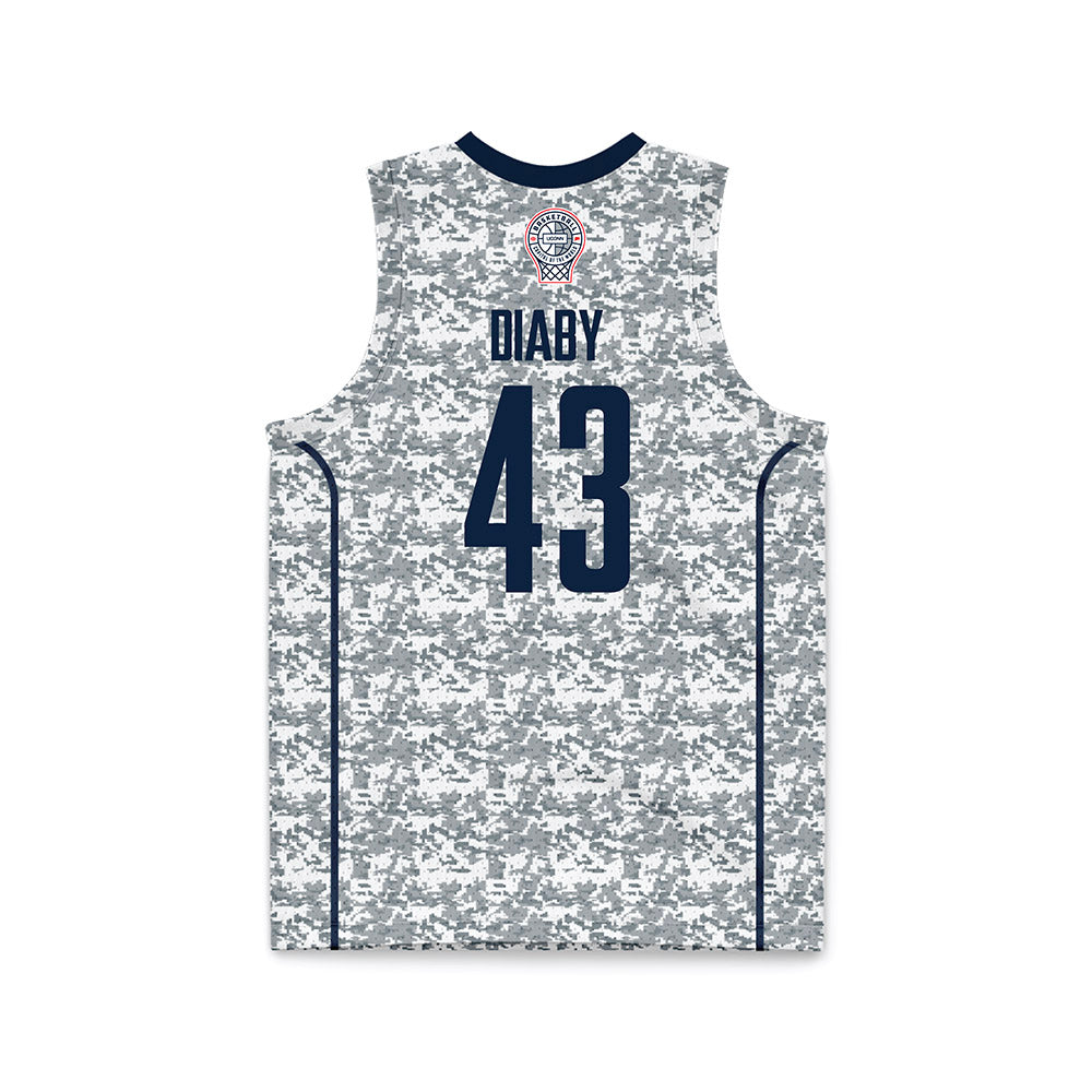 UConn - NCAA Men's Basketball : Souleymane Diaby - White Camo Basketball Jersey-1