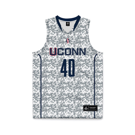 UConn - Mens Basketball Legends : Nadav Henefeld - White Camo Basketball Jersey