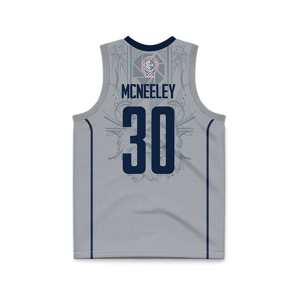 UConn - NCAA Men's Basketball : Liam McNeeley - Grey Basketball Jersey