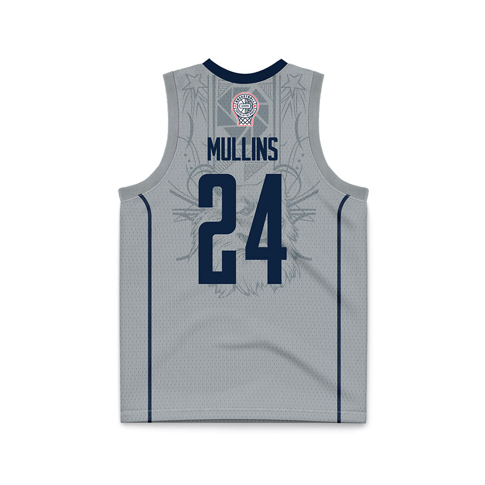 UConn - NCAA Men's Basketball : Braylon Mullins - Grey Basketball Jersey-1