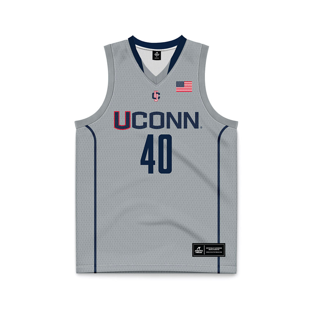 UConn - Mens Basketball Legends : Nadav Henefeld - Grey Basketball Jersey