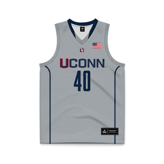 UConn - Mens Basketball Legends : Nadav Henefeld - Grey Basketball Jersey