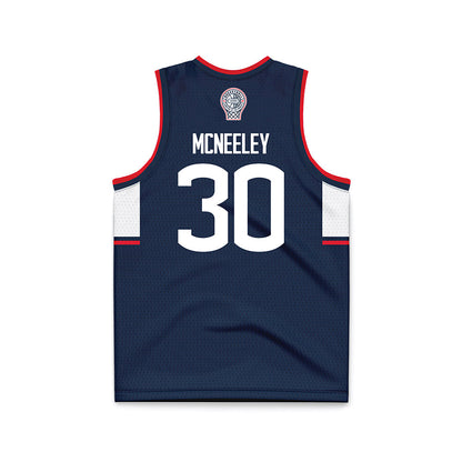 UConn - NCAA Men's Basketball : Liam McNeeley - Navy Basketball Jersey