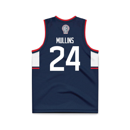 UConn - NCAA Men's Basketball : Braylon Mullins - Navy Basketball Jersey-1