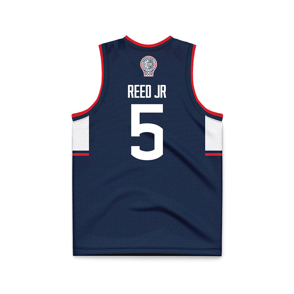 UConn - NCAA Men's Basketball : Tarris Reed Jr - Navy Basketball Jersey-1