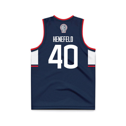 UConn - Mens Basketball Legends : Nadav Henefeld - Navy Basketball Jersey