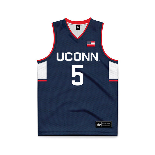 UConn - NCAA Men's Basketball : Tarris Reed Jr - Navy Basketball Jersey-0