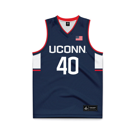 UConn - Mens Basketball Legends : Nadav Henefeld - Navy Basketball Jersey