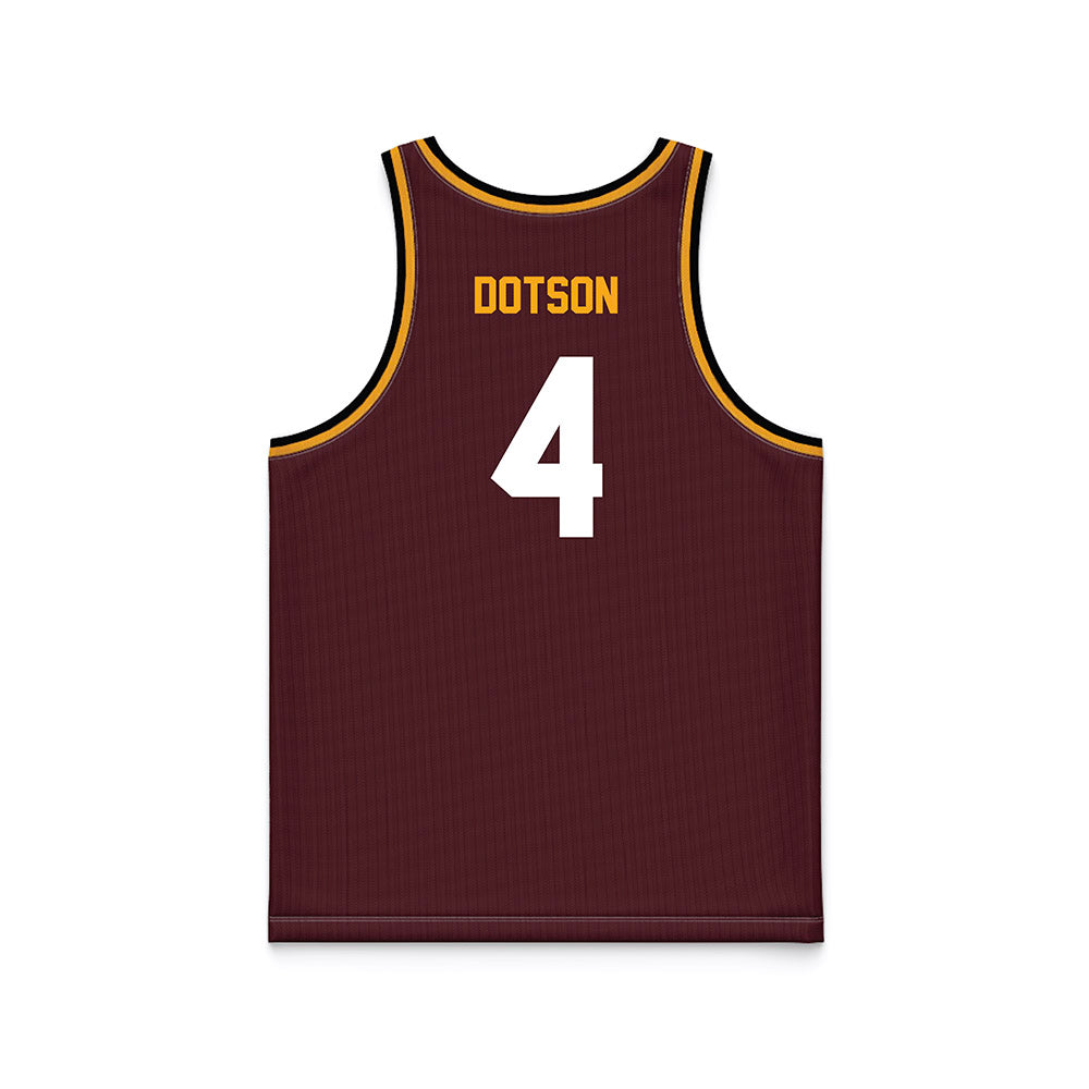 Loyola - NCAA Men's Basketball : Kayde Dotson - Sister Jean 2025 Maroon Basketball Jersey-1
