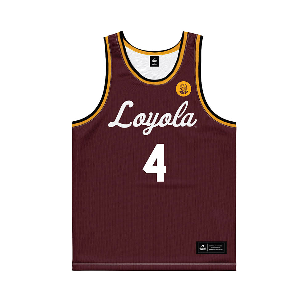 Loyola - NCAA Men's Basketball : Kayde Dotson - Sister Jean 2025 Maroon Basketball Jersey-0
