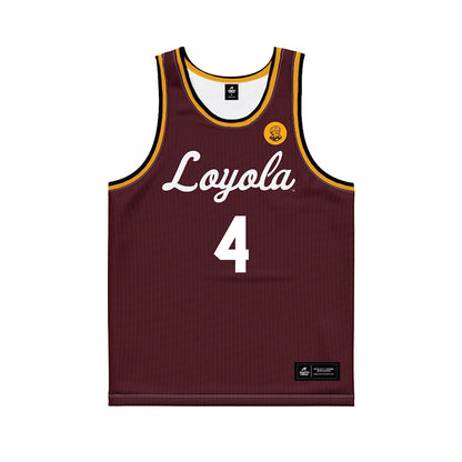Loyola - NCAA Men's Basketball : Kayde Dotson - Sister Jean 2025 Maroon Basketball Jersey-0