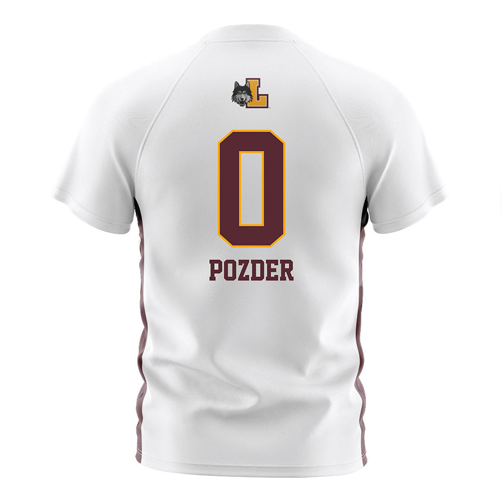 Loyola - NCAA Men's Soccer : Nemanja Pozder - White Soccer Jersey-1