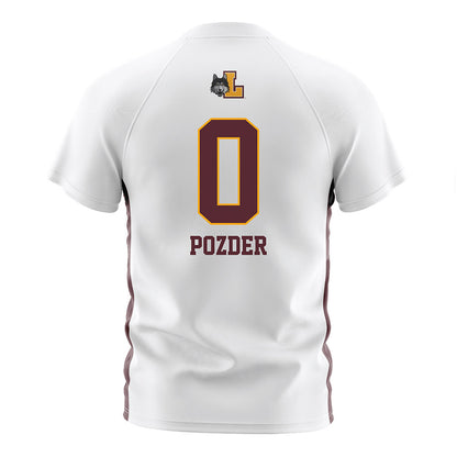 Loyola - NCAA Men's Soccer : Nemanja Pozder - White Soccer Jersey-1