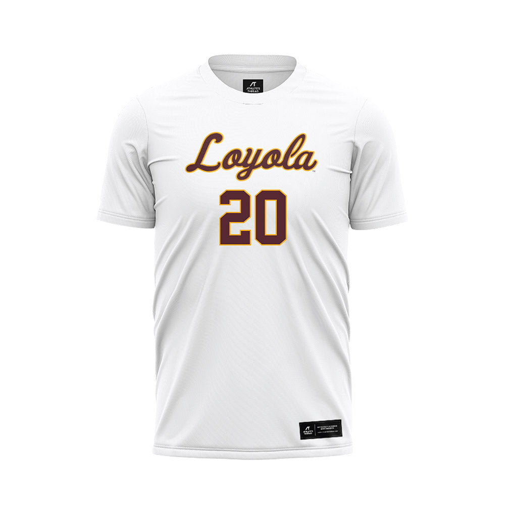Loyola - NCAA Women's Soccer : Olivia Anderson - White Soccer Jersey-0