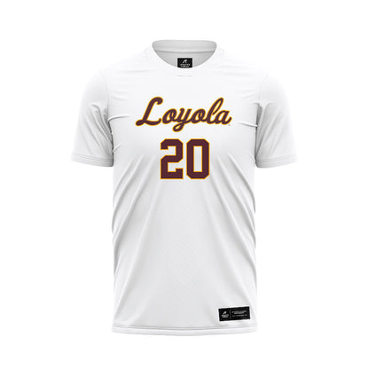 Loyola - NCAA Women's Soccer : Olivia Anderson - White Soccer Jersey-0