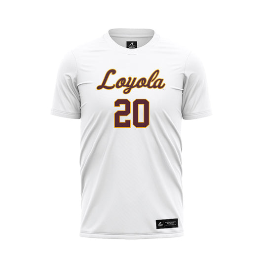 Loyola - NCAA Women's Soccer : Olivia Anderson - White Soccer Jersey-0