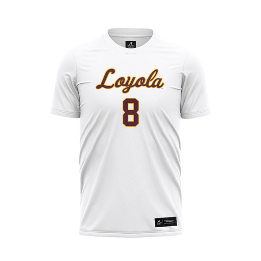 Loyola - NCAA Women's Soccer : Angelina Perritano - White Soccer Jersey-0