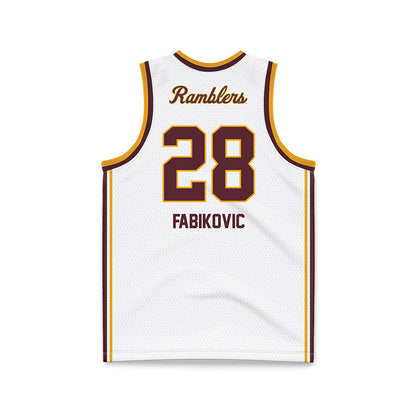 Loyola - NCAA Men's Volleyball : Daniel Fabikovic - White Basketball Jersey-1