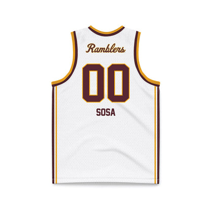 Loyola - NCAA Men's Volleyball : Aleksandar Sosa - White Basketball Jersey-1