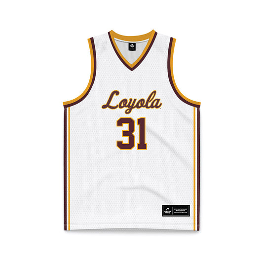 Loyola - NCAA Men's Volleyball : Gavin O'Brien - White Basketball Jersey-0