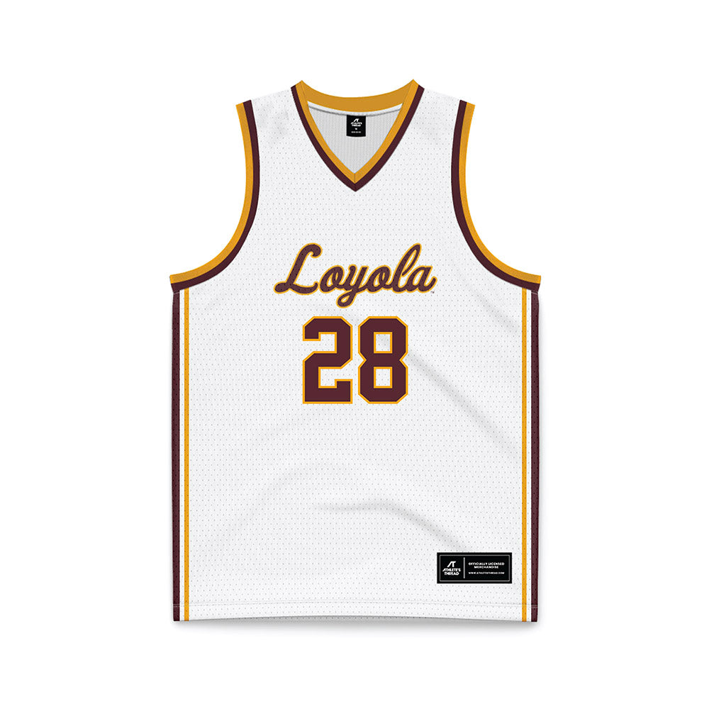 Loyola - NCAA Men's Volleyball : Daniel Fabikovic - White Basketball Jersey-0