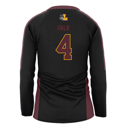 Loyola - NCAA Women's Volleyball : Sam Falk - Black Volleyball Jersey-1
