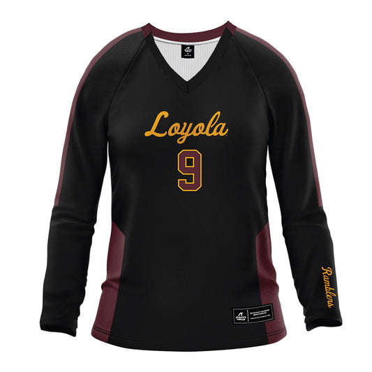 Loyola - NCAA Women's Volleyball : Kaitlyn Burke - Black Volleyball Jersey