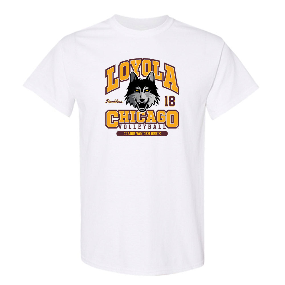 Loyola - NCAA Women's Volleyball : Claire van den Herik - T-Shirt