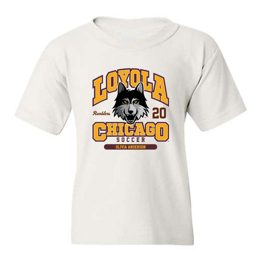 Loyola - NCAA Women's Soccer : Olivia Anderson - Classic Fashion Shersey Youth T-Shirt-0