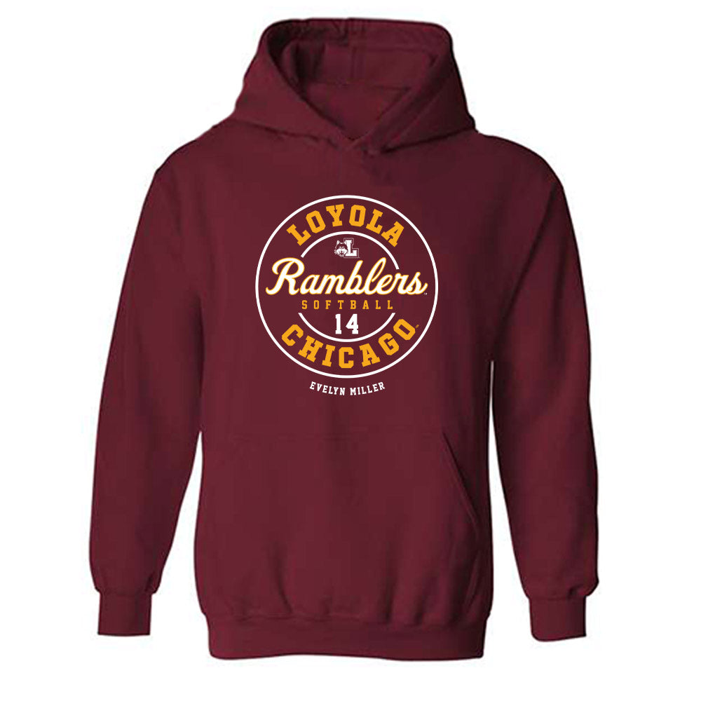Loyola - NCAA Softball : Evelyn Miller - Classic Fashion Shersey Hooded Sweatshirt-0