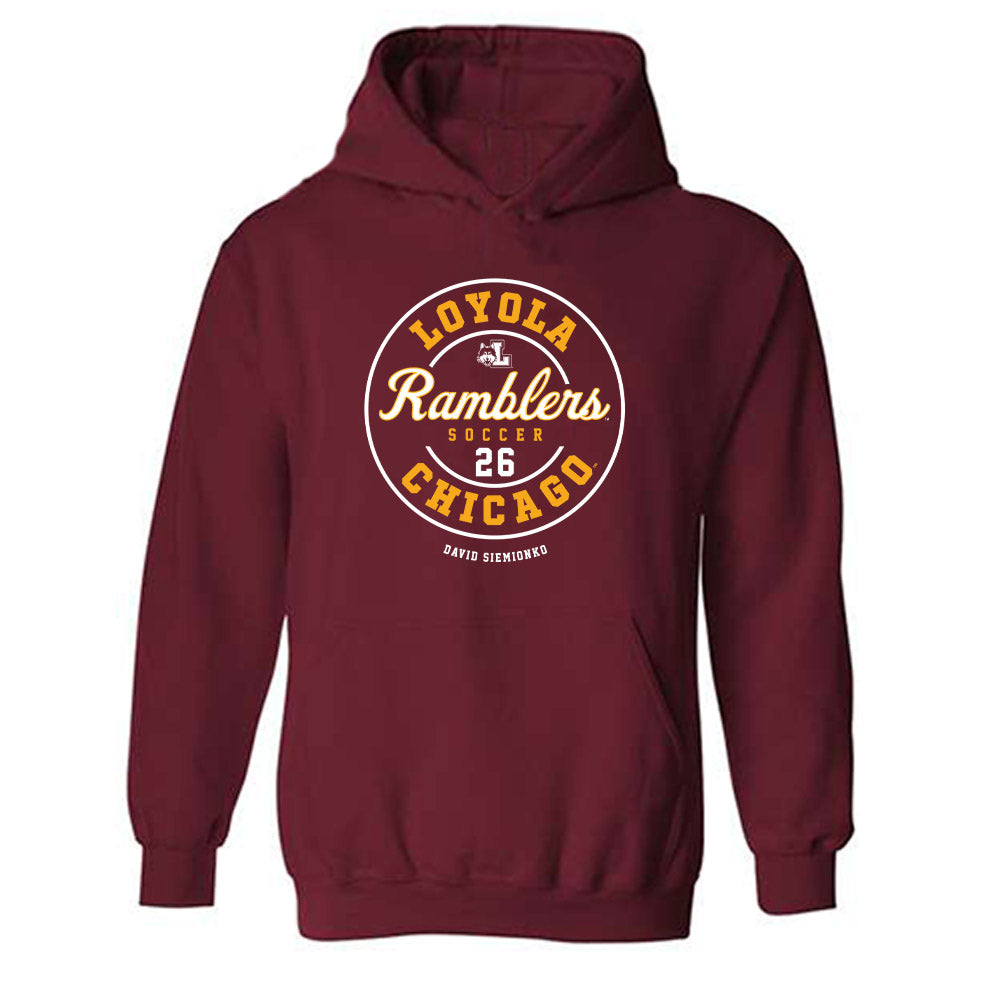 Loyola - NCAA Men's Soccer : David Siemionko - Classic Fashion Shersey Hooded Sweatshirt