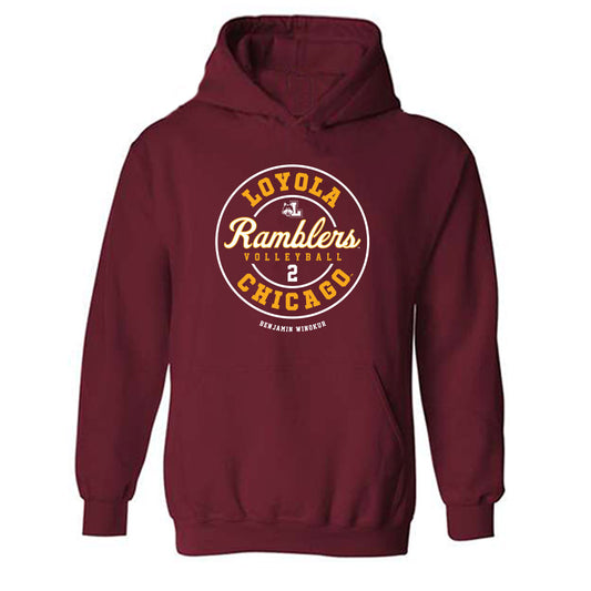 Loyola - NCAA Men's Volleyball : Benjamin Winokur - Classic Fashion Shersey Hooded Sweatshirt